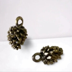 Antique Finish Acorn Pendant Brass plated - set of two pendants